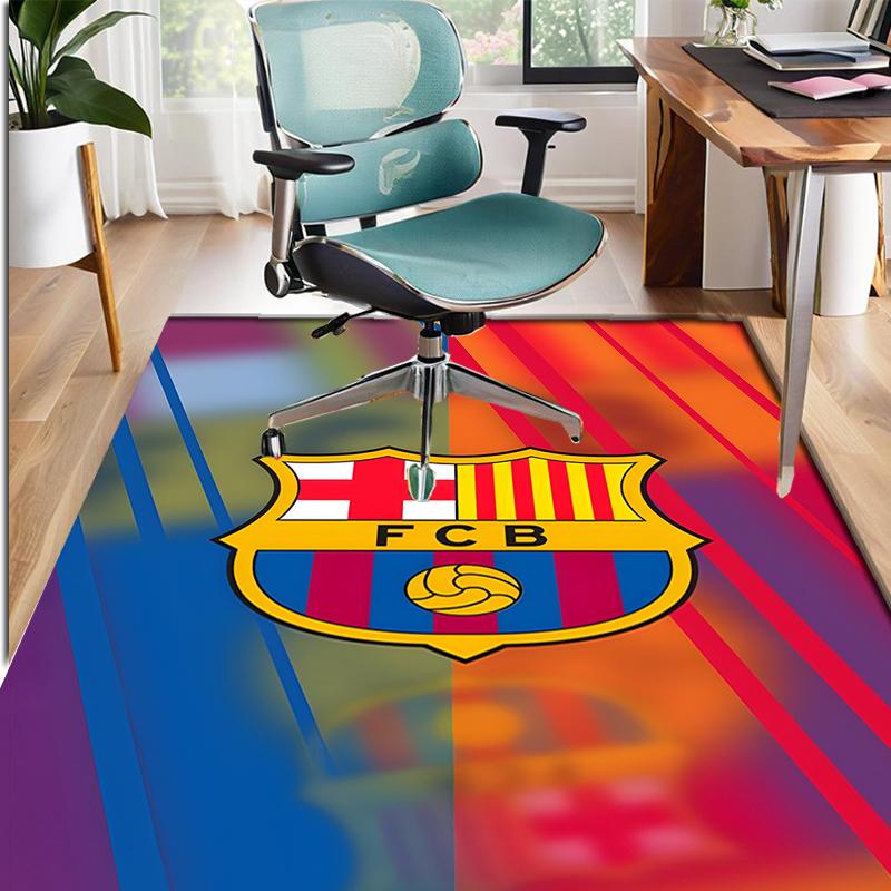 Tappeto con Fantasia FC Barcelona, Tappetino da Interno/Esterno, per Picnic, Sala Giochi, Camera da Letto, Ufficio, Soggiorno, Tappeto per Arredamento Casa, Regalo di Compleanno
