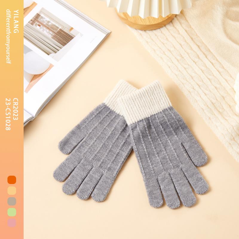 

Новые зимние товары для тепла и защиты от холода для женских вязаных перчаток, корейская версия перчаток с открытыми пальцами и сенсорным экраном Average size