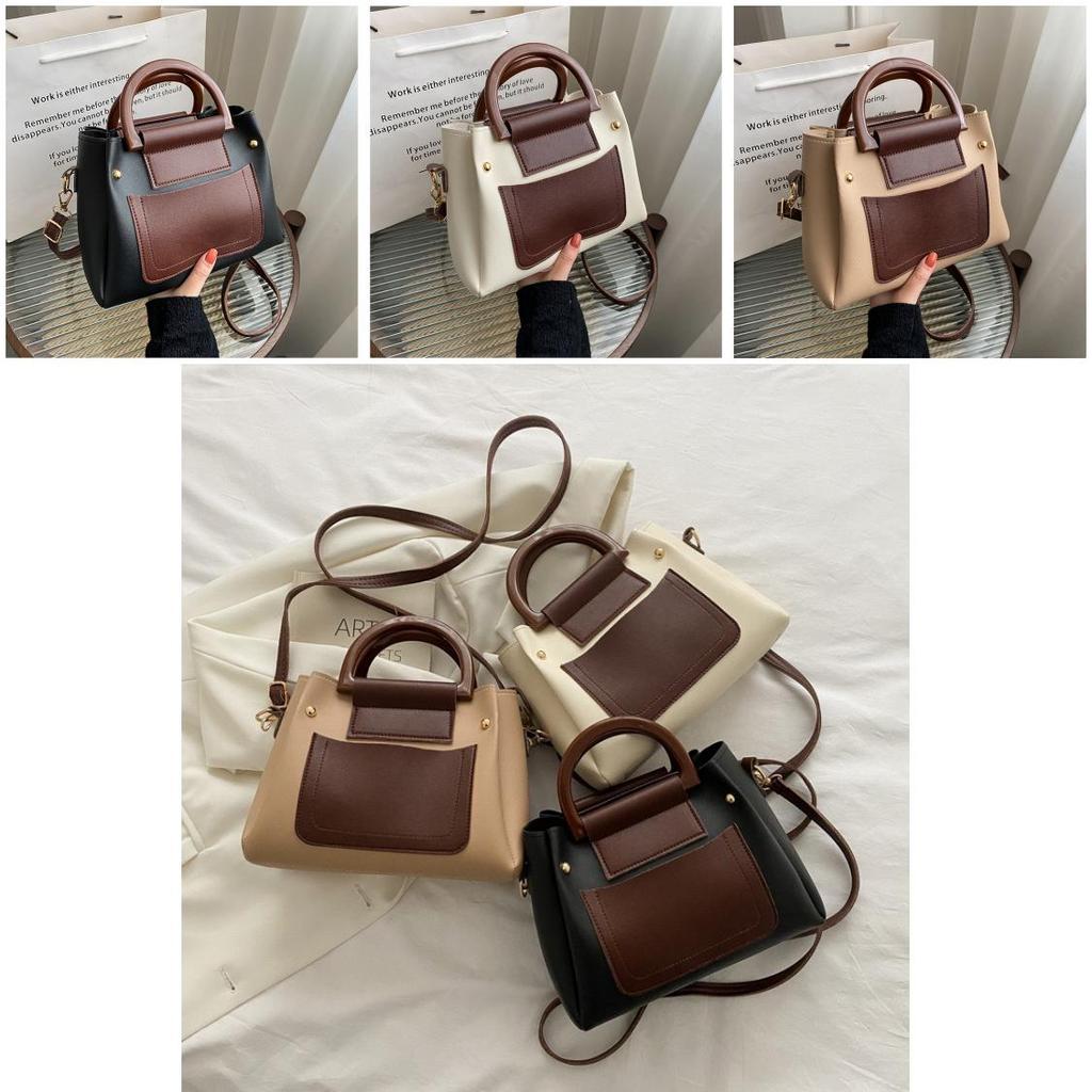 Pu Small Square Shoulder Bag For Casual Daily Use With Zipper Closure And Retro Style
