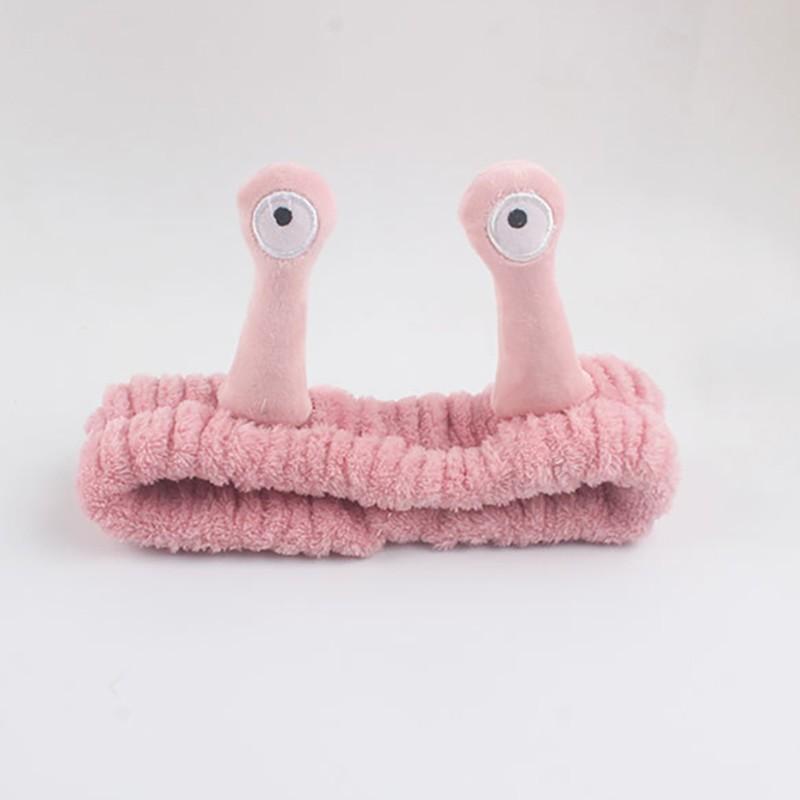 Creative Plush Snail Coral Fleece Wash Face Hairband For Women Girls Headbands Soft Headwear Bands Turban Hair Accessories
