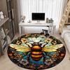 1pc Bee Stained Glass Chair Carpet for Office, Soft Comfortable Mat For Office, Living Room, Bedroom, Machine Washable Carpet yy251112198