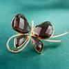 New Elegant Baroque Pearl Natural Shell Zircon Butterfly Brooches for Women Coat Clothing Accessories Pins Creative Corsage