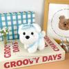Adorable Cartoon Puppy Plush Dolls With Keychain Hat Wearing Dog Doll Toys For Perfect Bag Charm Toy Gift