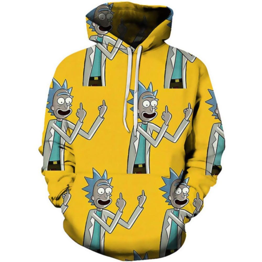 Cross Border Foreign Trade Rick and Morty Digital Printed Hoodie Hooded Men's Hoodie 3D Digital Printed Hoodie
