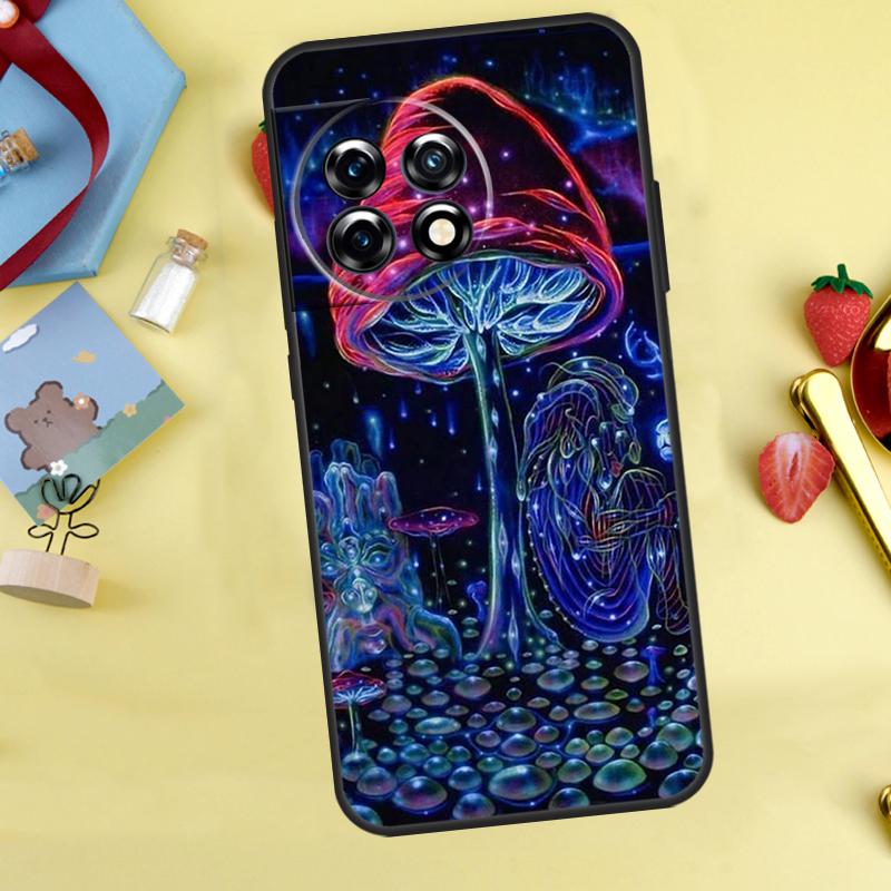 Weird Trippy Mushroom Case For OnePlus 12R 10R 13R 13T 15 13 12 11 10 9 10T 8T Nord CE 5 2 3 4 Lite N20 N30 Cover