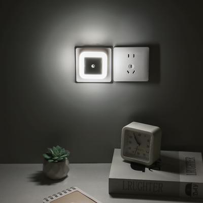 Plug Powered Led Night Light Mini Square Night Lights for Children Living Room Bedroom Corridor Kid Room Bathroom Lighting Lamp