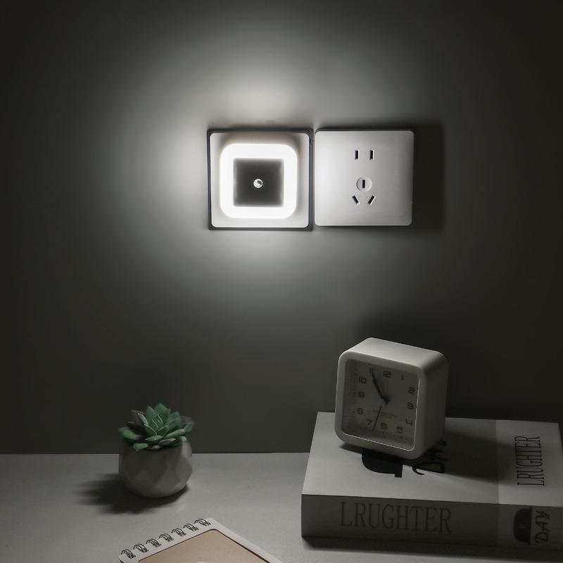 Plug Powered Led Night Light Mini Square Night Lights for Children Living Room Bedroom Corridor kid room Bathroom Lighting Lamp