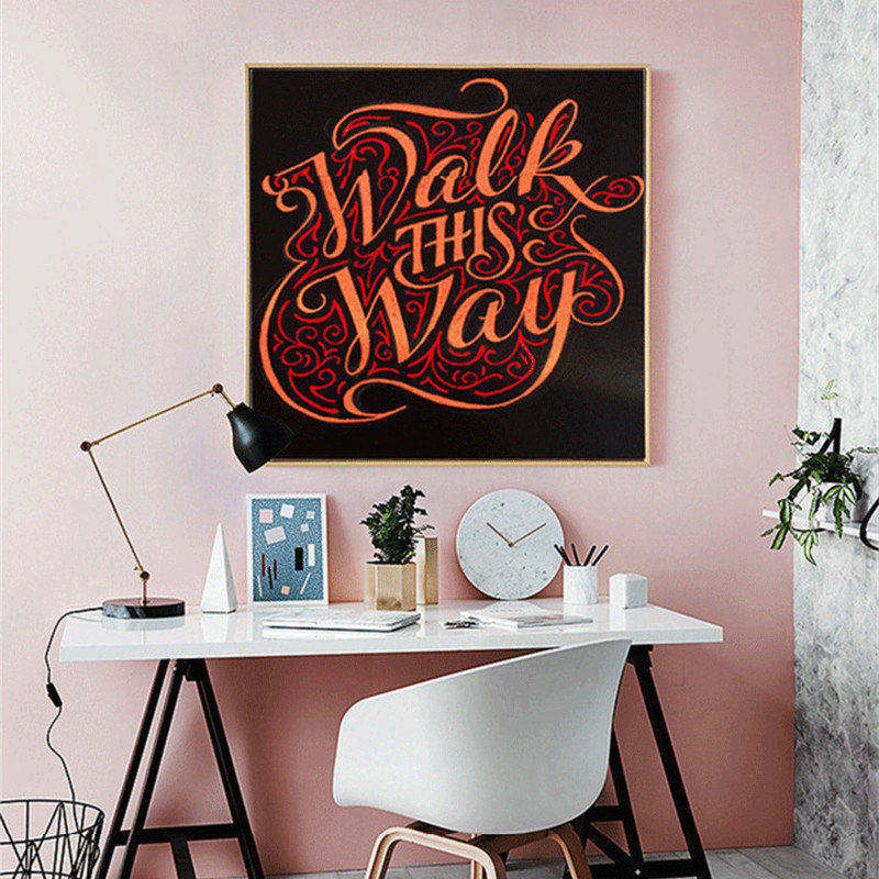 Rock and Roll Pop Music Lyrics English Letter Canvas Painting Wall Poster Decorative Pictures for Home Bedroom Gifts