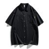 Men Shirt Short Sleeve Stripe Summer Hip Hop Oversize 8XL Plus Size Casual Plaid Streetwear Loose Pocket
