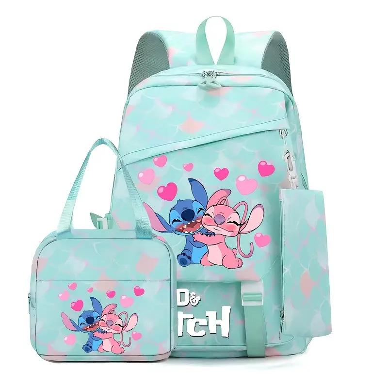 TS JYL laptop bag,Stitch Backpack Lightweight Large School Bag For Grade 1-6 Students