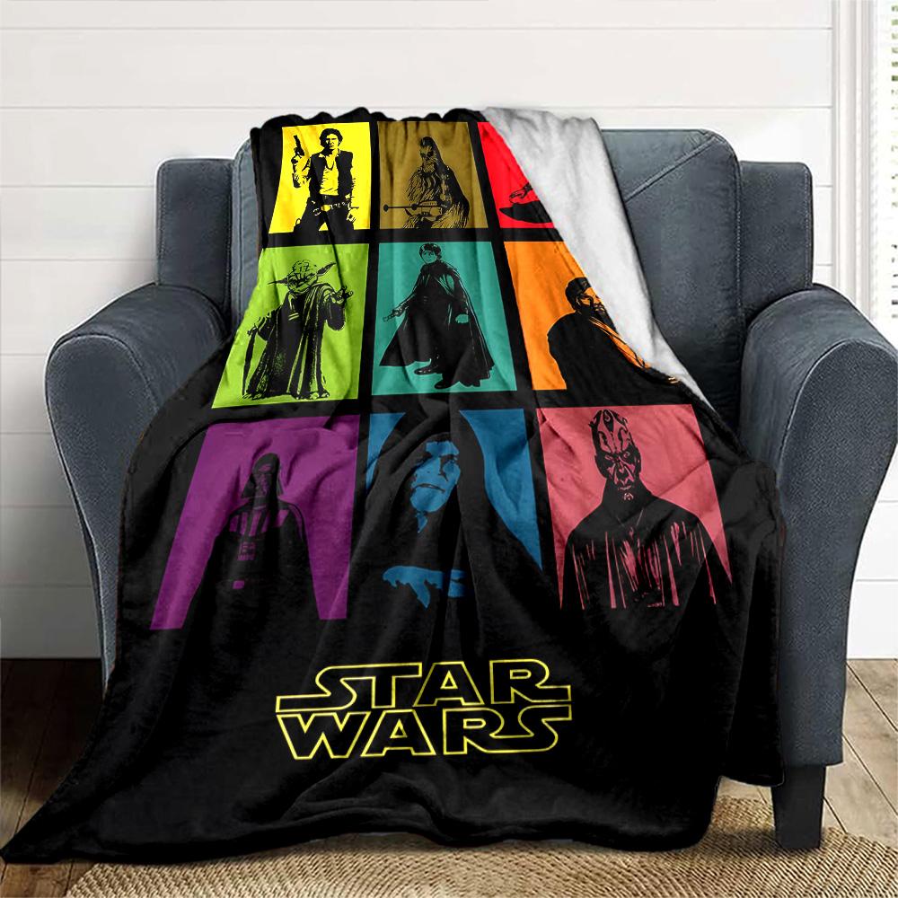 Star Wars Blanket Ultra-Soft Great for Seaside Sofa Chair Four Seasons Multipurpose Playful Design Ideal Gift for Friends Family Couples Picnic