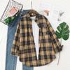 Women's Fashion Casual Spring Autumn Plaid Print Long Sleeve POLO Neck Blouses & Shirts