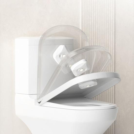 Nettoyant auto-adhésif pour cuvette de toilette avec lumière UV Installation facile Rechargeable Activé par détecteur de mouvement Lumière pour couvercle de toilette