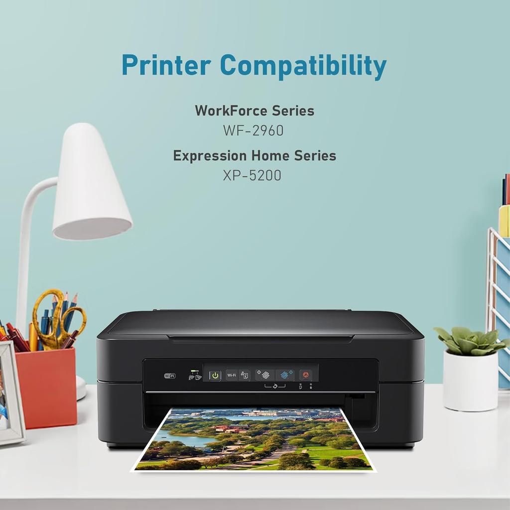 222XL Ink Cartridges for Epson 222 Ink Cartridge, 222 XL for Epson 222XL Ink Cartridges Combo Pack Works for Epson Workforce WF-2960, XP-5200 Printer
