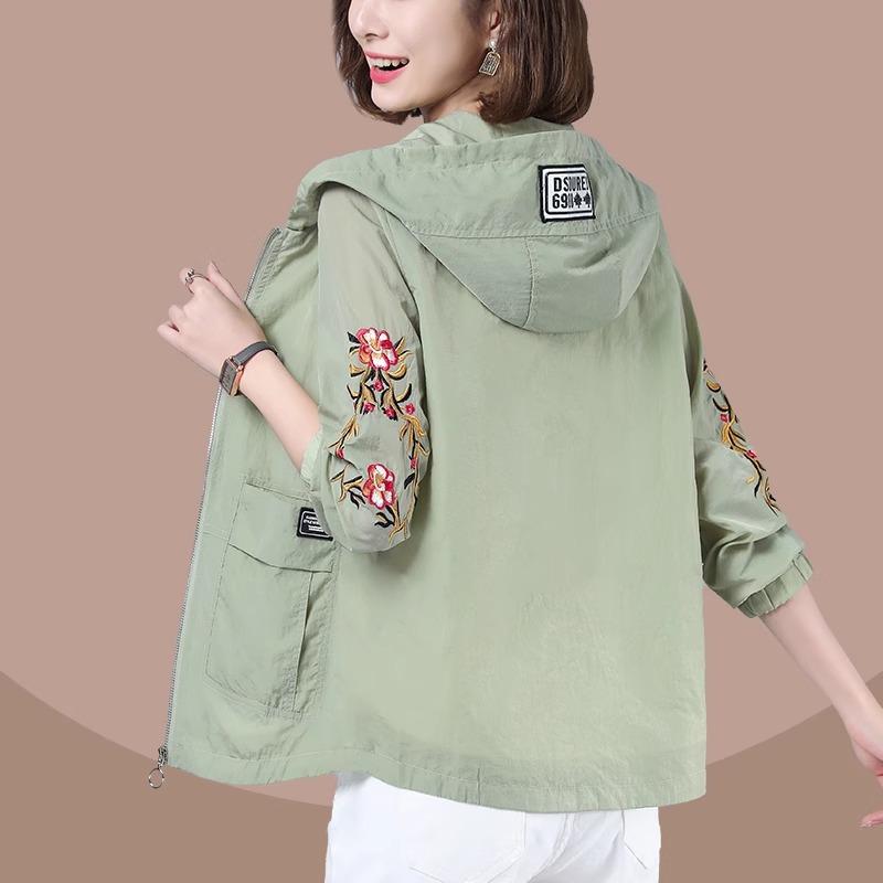 Jachete de damă haină subțire nouă, impermeabilă, îmbrăcăminte de protecție solară, jachetă de vânt pentru femei, cu glugă, îmbrăcăminte exterioară