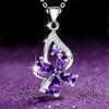 BELLA BOX Heißer Verkauf Lila Amethyst Geometrie Wunderschöne Anhänger Halsketten Für Frauen Charme Hochzeit Engagement Feine Luxus Schmuck Neue Trendy