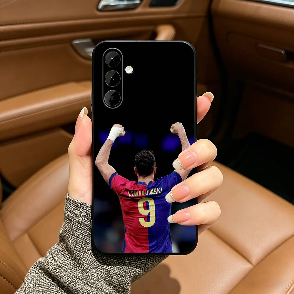 R-Robert Lewandowski 9 Soft Silicone phone Case for Samsung Galaxy A73/A71/A72/A70/A53/A52/A51 - Black Samsung a52 a52S