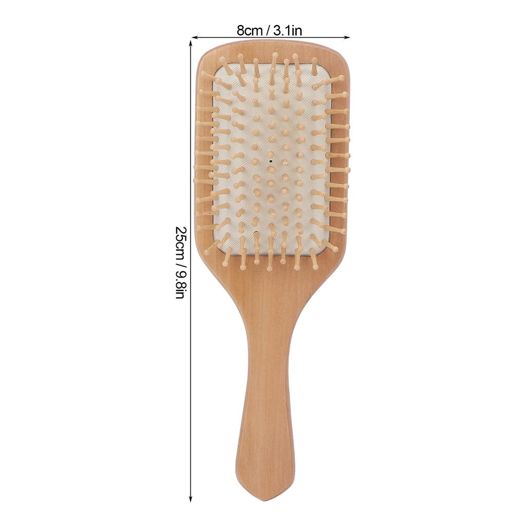 Wooden Hair Brush Portable Home Salon Ergonomic Massage Detangling Paddle Brush Hair Styling Tool
