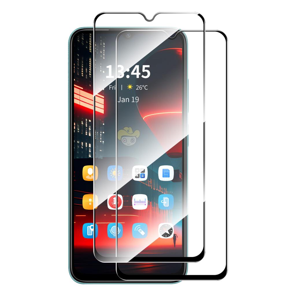 For Samsung Galaxy A17 2Pcs Screen Protector ENKAY HAT PRINCE 9H Silk Printing 0.26mm Tempered Glass