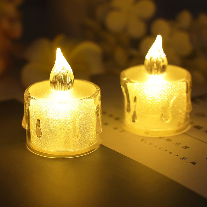 6/1Pcs LED Electronic Candle Battery Operated Flameless Tea Lights Wedding Christmas Birthday Party Decoration Candle Table Lamp