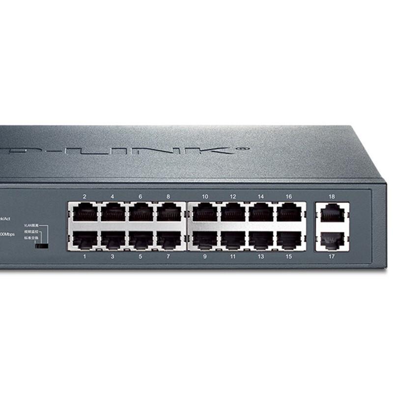 TP-LINK TL-SL1218MP 16-Port Fast Ethernet PoE+ Switch with 2 Gigabit Uplinks