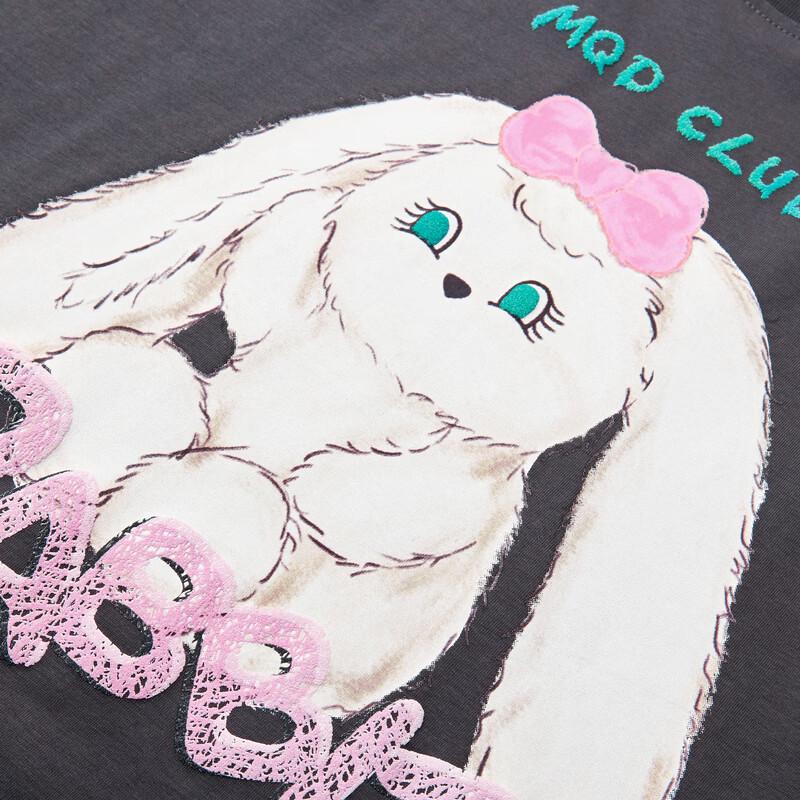 MQD Girls' Cute Rabbit Long Sleeve T-Shirt