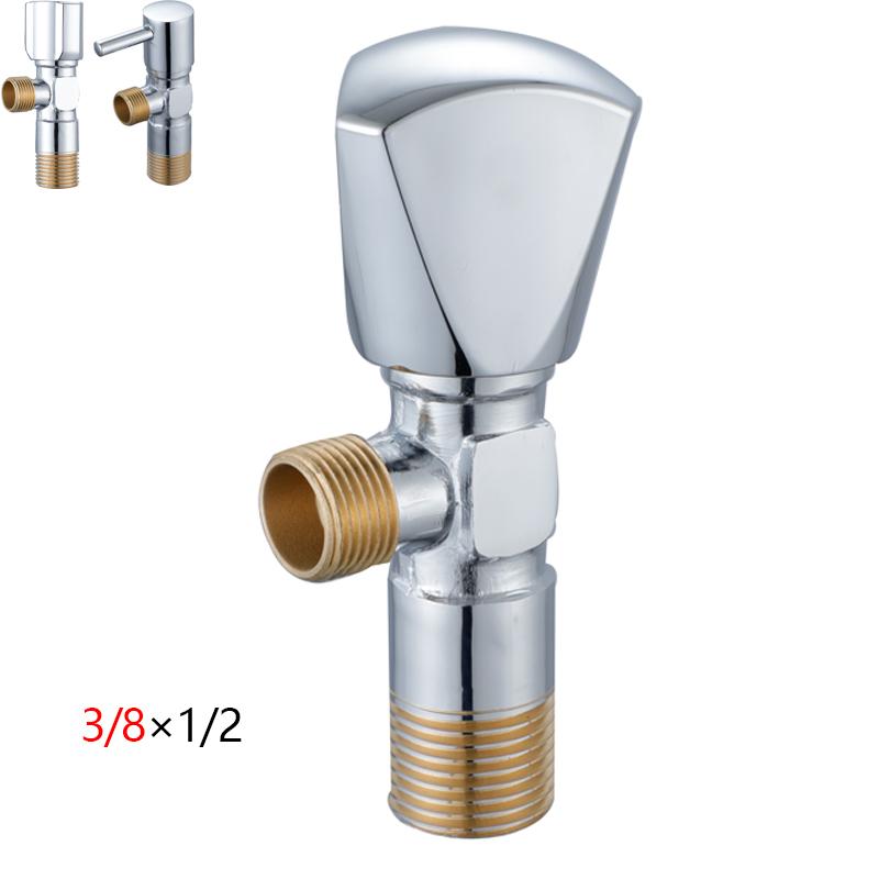 Bathroom Forged Brass 1/2 *3/8 Angle Stop Valve Angle Cock Toilet Angle Valve (Brass,1/2 in) латунный