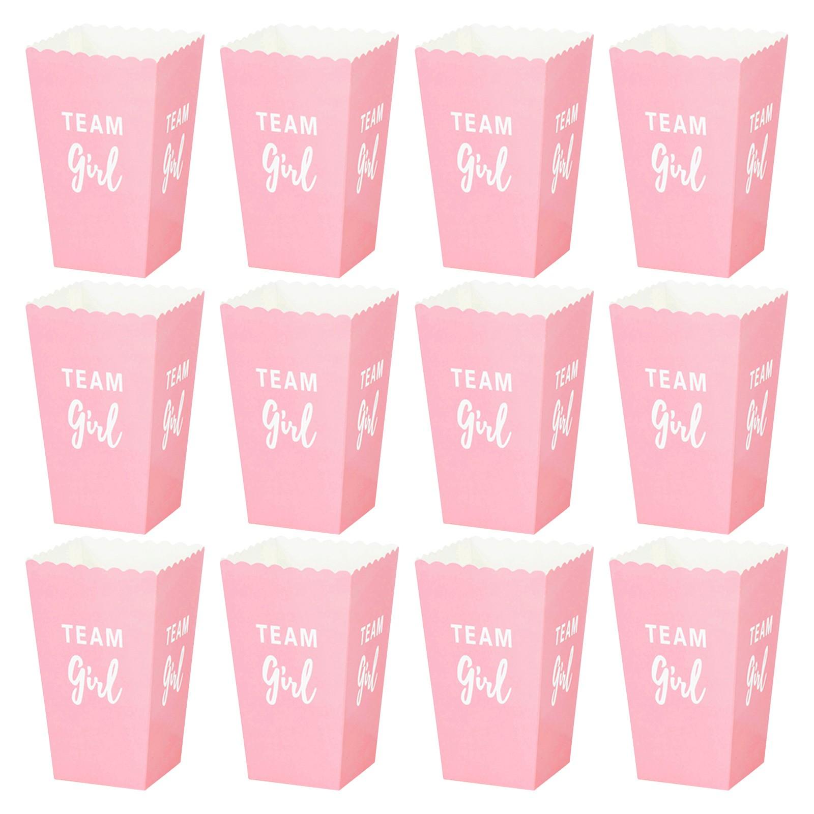 

6/12 шт. Коробка для попкорна для вечеринки по случаю раскрытия пола ребенка, украшения для мальчиков и девочек, принадлежности для раскрытия пола ребенка, подарочная коробка для конфет, детский душ One Size