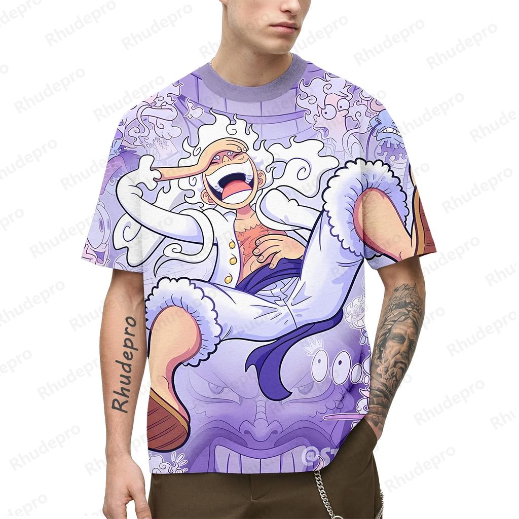 New Men's Anime Monkey D. Luffy 3D Printing Role Play Women's And Children's Street T-shirts Unisex Oversized