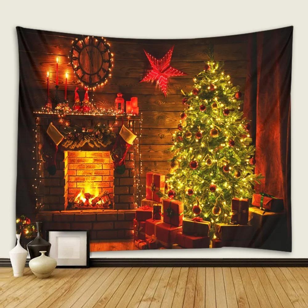 Christmas Party Background Living Room Bedroom Home Wall Decor Tapestry
