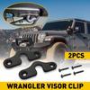 2x Metal Sun Visor Clip Bracket Holder Hook For JEEP Wrangler JK JL Gladiator US