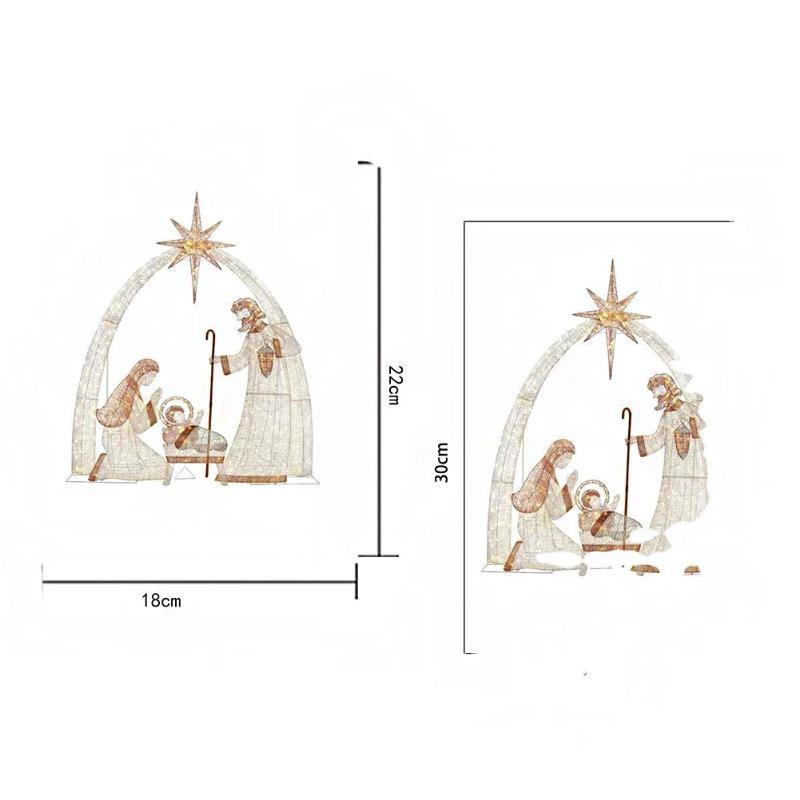 Christmas Wall Decal Jesus Nativity Story Window Sticker Xmas Decoration Sticker Christmas Home Party New Year Decor