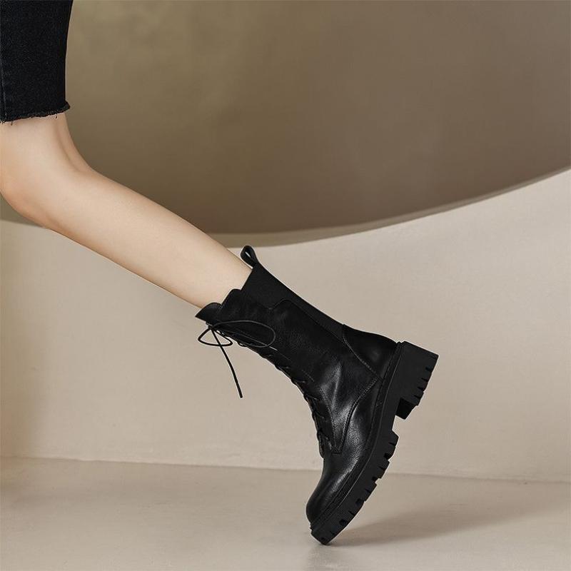 Fashion Autumn Winter Platform Half High Boots for Women Trend 2025 Gothic Pu On Promotion Gyaru Large Size Warm 39 Mid Calf Shoes Woman