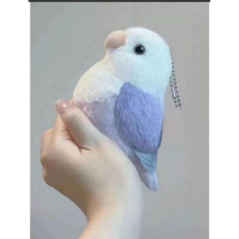 Cute Taro Ball Parrot Keychain Plush Backpack Charm