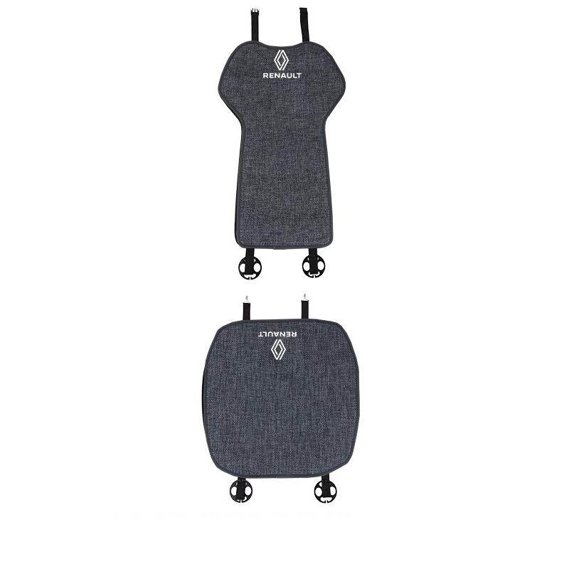 Für Renault 2026 Neue Radkappen Renault Clio Koleos Megane Espace QM6 Kadjar Captur Scenic Auto Sitz Anti-Rutsch-Matte Leinen Kühl Atmungsaktiv