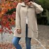 Women's Casual Collar Wool Coat with for Winter