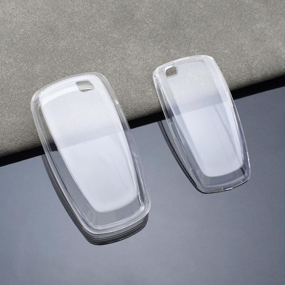 Transparent Car Key Cover Case Shell Holder Accessories for Ford Edge EcoSport F-150 F-250 F-350 Fusion Mondeo Mustang Explorer