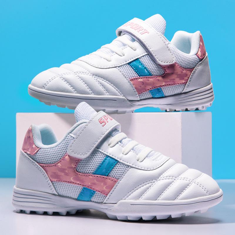 Manufacturer football shoes men's flat-soled adult grass spiked shoes adolescent boys and girls primary school students training TF broken spiked sho