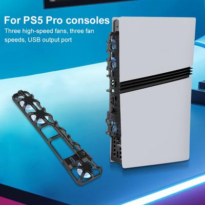 Kühlventilator für PS 5 Pro Leiser Lüfter Vertikaler Radiator Effizientes Kühlsystem für Playstation 5 Pro Konsolenzubehör