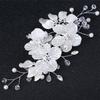 1PC Hair Clip Gift Rhinestone Daily Jewelry Women Temperament Crystal White Flower Fashion Hair Accessories Handwoven
