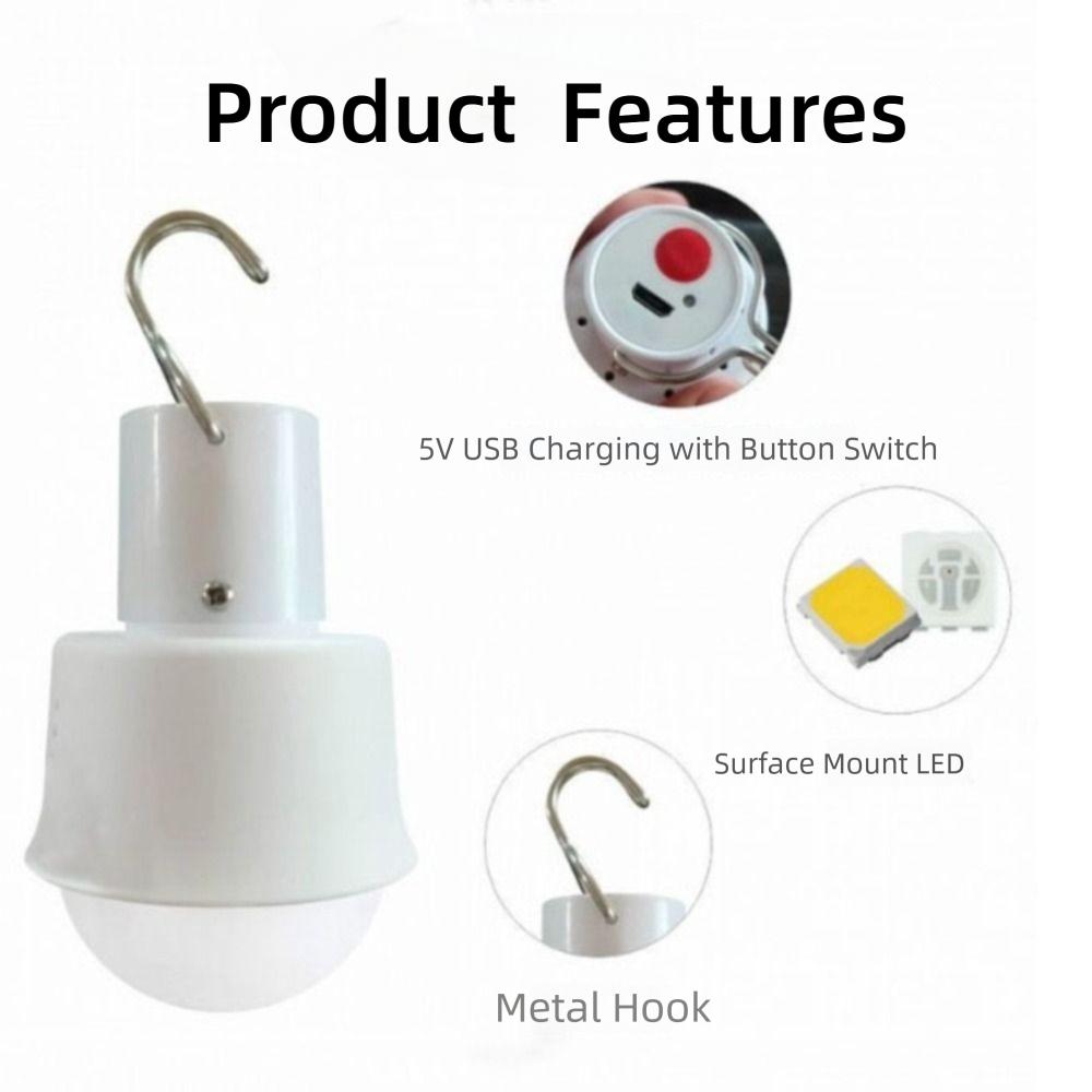 Voice Activated Party Lights USB Charging LED Bulb Light Hiking RGBW Lamps  Outdoor