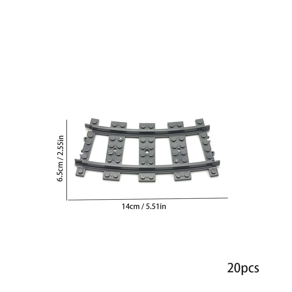 City train track expansion set, straight track, curved track, branch track, DIY assembly building block toy accessories