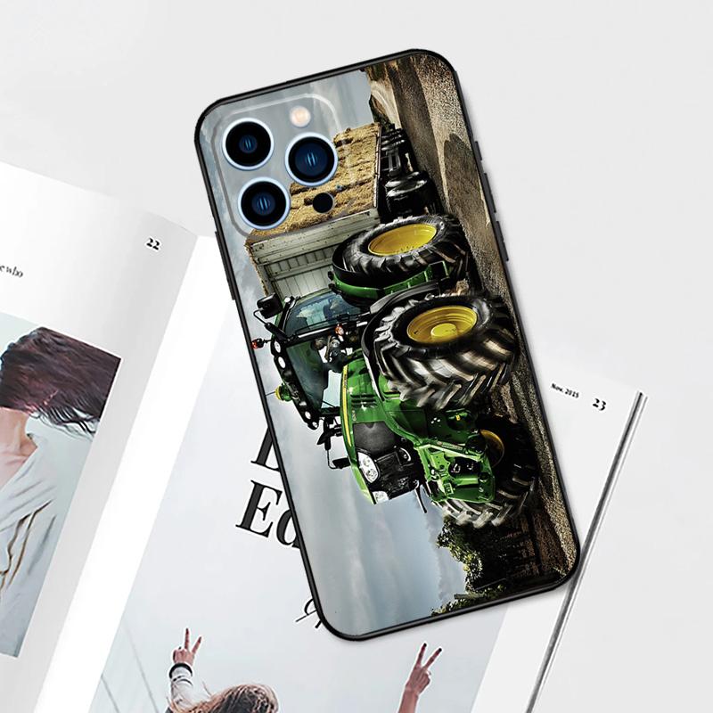 Farm Vehicle Tractor Case For iPhone 17 Pro Max 14 13 12 11 15 16 Pro Max mini 15 Plus 16e 17 Air Phone Cover