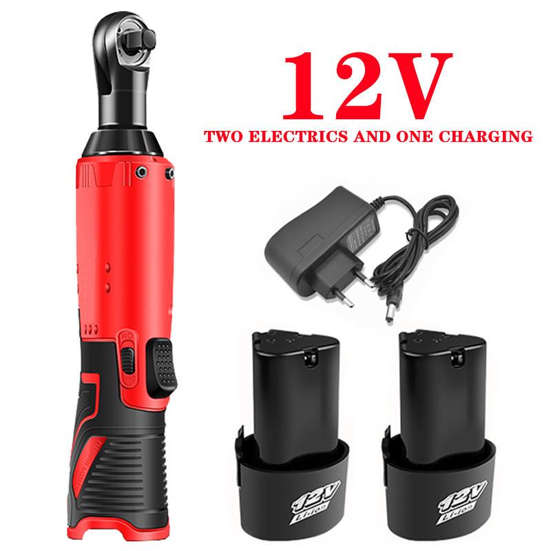 3/8 Inch Right Angle Ratchet Wrenches Impact Driver Power Tool Cordless Portable Impact Wrench Rechargeable Electric Wrench