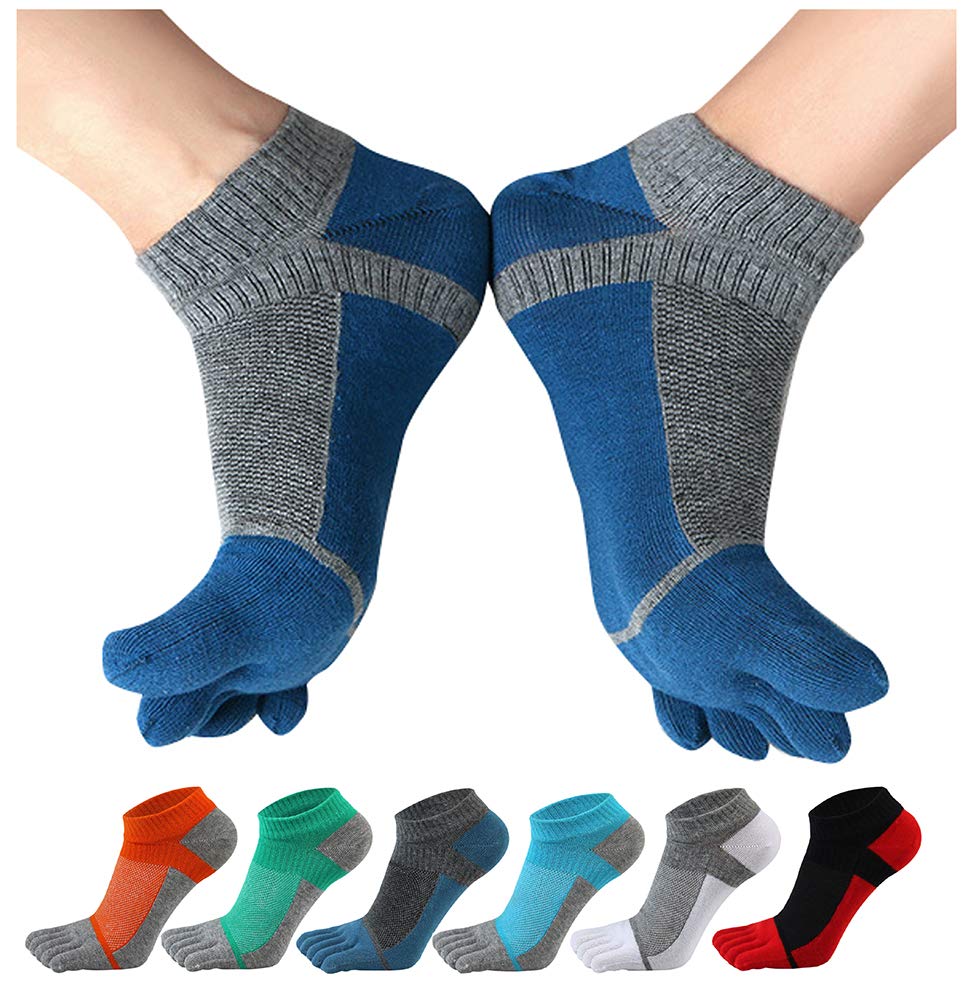 

Мужские носки с пятью пальцами WIOIW, спортивные, для бега и на все сезоны, набор из 6 штук