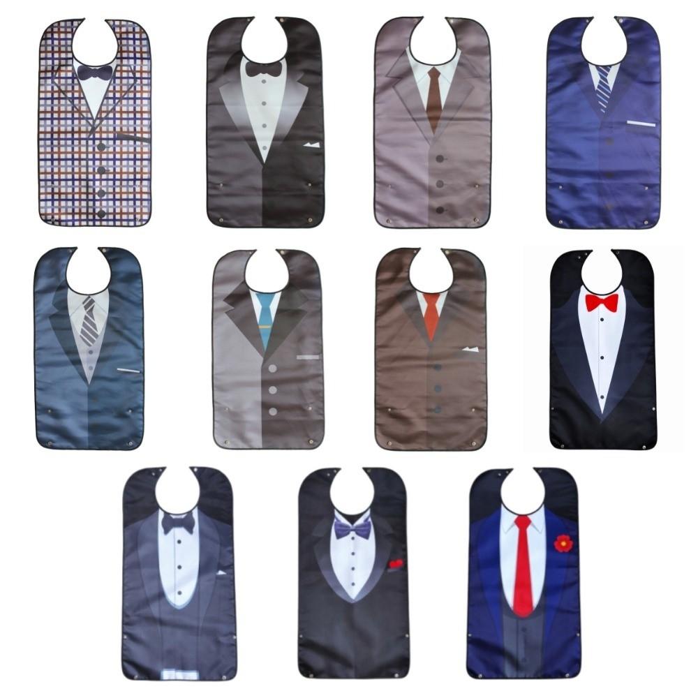 Waterproof Business Suit Gentleman Adult Bib Soft Saliva Towel  Elderly Care