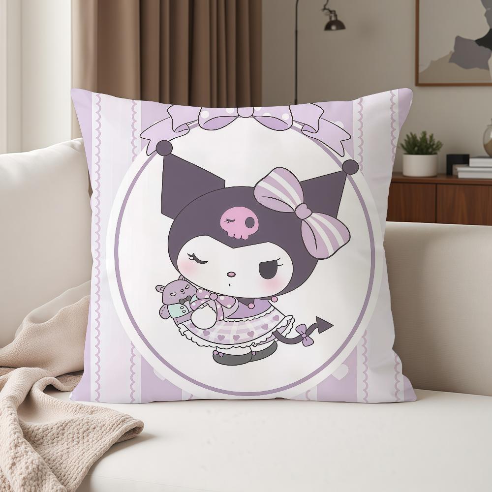 Cartoon Cute K-Kuromi Pillow Case Suitable For Bedrooms Living Rooms Cars Home Decoration