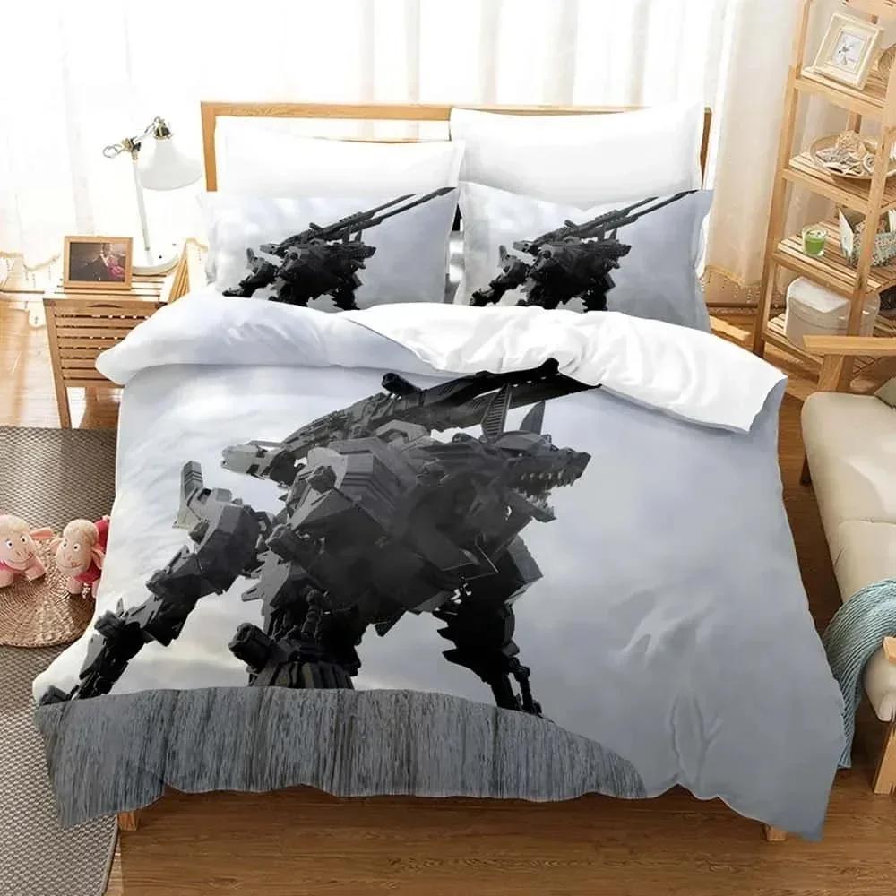 3D Tecknade Zoids New Century Tryckt Sängset Påslakan Örngott Sängkläder Set Lakan Quiltöverdrag Full Queen King Size