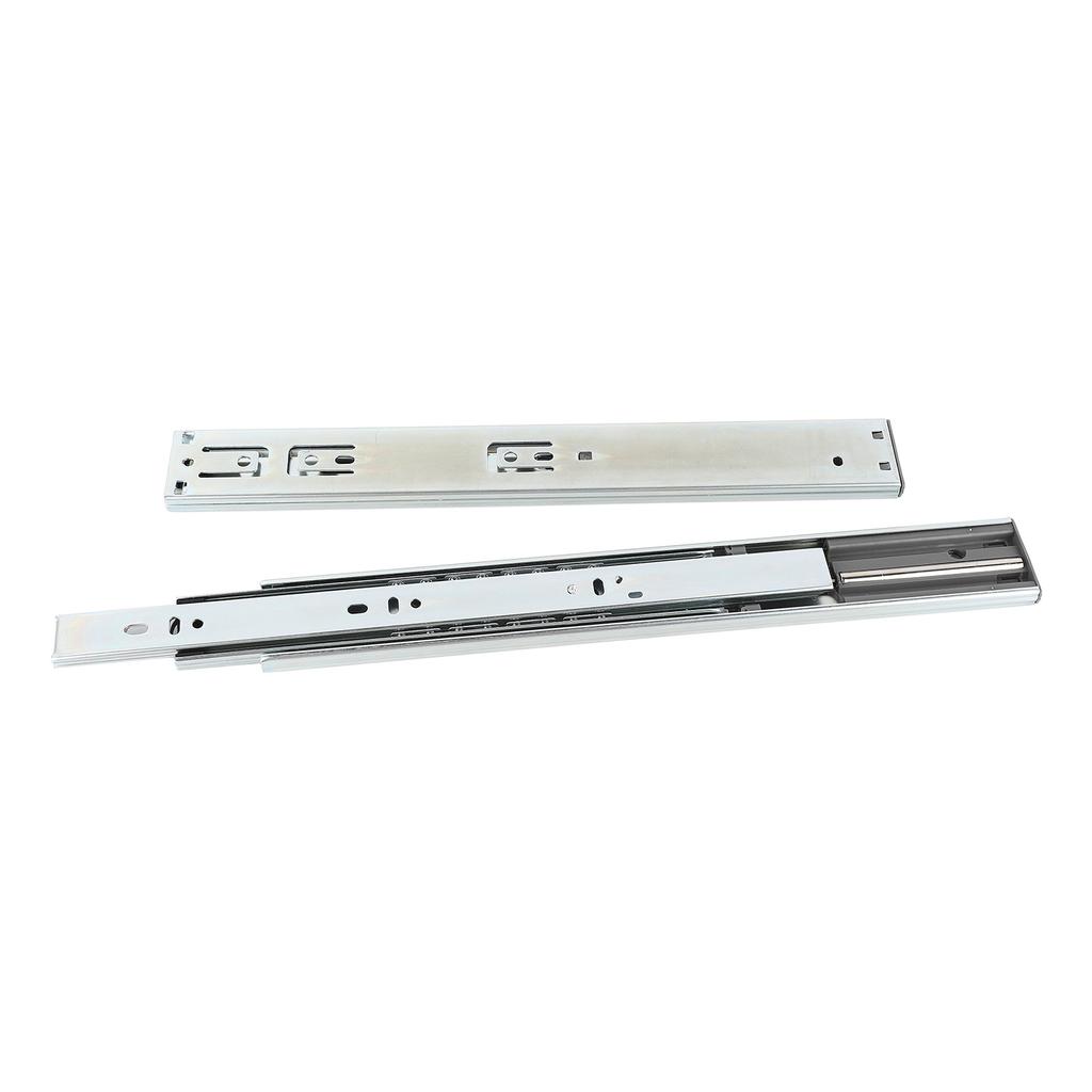 14in Side Mount Drawer Slides Quiet Smooth Double Spring Buffer Cold Rolled Steel Side Hanging