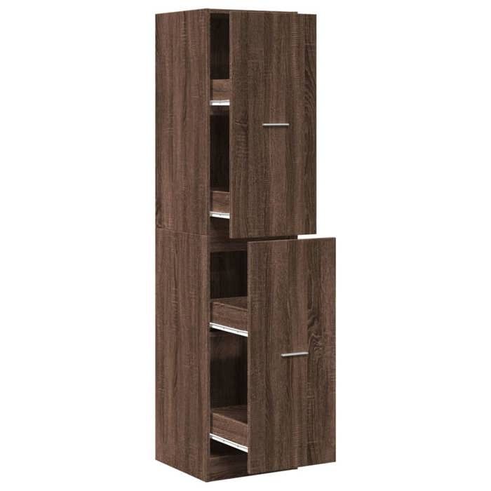 VidaXL Armoire apothicaire chêne marron 40x41x174,5 cm bois ingénierie, coffre d'apothicaire, meuble d'apothicaire, coffre à 3309651